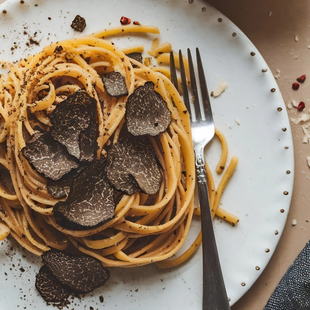 Pasta con trufa negra